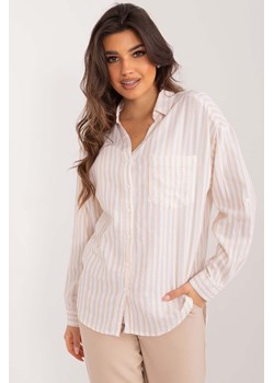Damska koszula w paski biało-beżowa ze sklepu 5.10.15 w kategorii Koszule damskie - zdjęcie 172084260