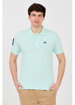 LA MARTINA Miętowe polo z małym logo, Wybierz rozmiar XL ze sklepu outfit.pl w kategorii T-shirty męskie - zdjęcie 172087182
