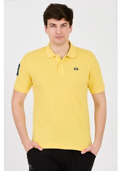 LA MARTINA Żółte polo z małym logo, Wybierz rozmiar XL ze sklepu outfit.pl w kategorii T-shirty męskie - zdjęcie 172087191