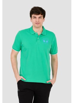 LA MARTINA Zielone polo z dużym logo, Wybierz rozmiar XXL ze sklepu outfit.pl w kategorii T-shirty męskie - zdjęcie 172087373