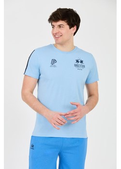 LA MARTINA Błękitny t-shirt Jersey, Wybierz rozmiar XXL ze sklepu outfit.pl w kategorii T-shirty męskie - zdjęcie 172087453