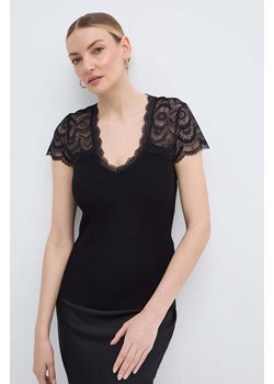 Morgan bluzka MSTACY kolor czarny gładka ze sklepu ANSWEAR.com w kategorii Bluzki damskie - zdjęcie 172089662