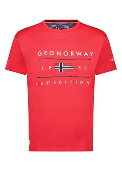 Geographical Norway Koszulka w kolorze czerwonym ze sklepu Limango Polska w kategorii T-shirty męskie - zdjęcie 172092360