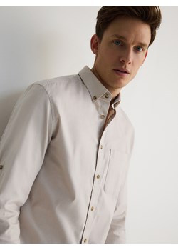 Reserved - Koszula regular fit - beżowy ze sklepu Reserved w kategorii Koszule męskie - zdjęcie 172094032
