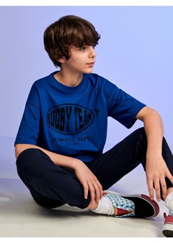 Sinsay - Koszulka z nadrukiem - niebieski ze sklepu Sinsay w kategorii T-shirty chłopięce - zdjęcie 172094591