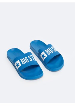 Klapki męskie plażowe z logo niebieskie NN174683 401 ze sklepu Big Star w kategorii Klapki męskie - zdjęcie 172097270