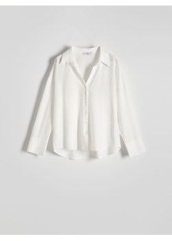 Reserved - Koszula z lnem - złamana biel ze sklepu Reserved w kategorii Koszule damskie - zdjęcie 172097934
