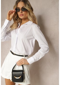 Biała Koszula z Bawełny z Długim Rękawem i Guzikami Terada ze sklepu Renee odzież w kategorii Koszule damskie - zdjęcie 172098990
