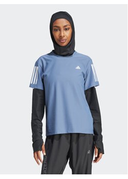 adidas Koszulka techniczna Own The Run IN1596 Niebieski Regular Fit ze sklepu MODIVO w kategorii Bluzki damskie - zdjęcie 172104603