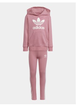 adidas Komplet bluza i legginsy adicolor IR6910 Różowy Slim Fit ze sklepu MODIVO w kategorii Komplety dziewczęce - zdjęcie 172104793