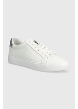 Calvin Klein sneakersy skórzane VULCANIZED LACE UP LTH kolor biały HW0HW02134 ze sklepu ANSWEAR.com w kategorii Trampki damskie - zdjęcie 172106314