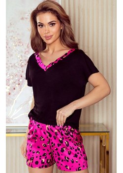 Piżama damska z krótką nogawką różowo-czarna Gracjana, Kolor różowo-czarny, Rozmiar S, Eldar ze sklepu Primodo w kategorii Piżamy damskie - zdjęcie 172108972