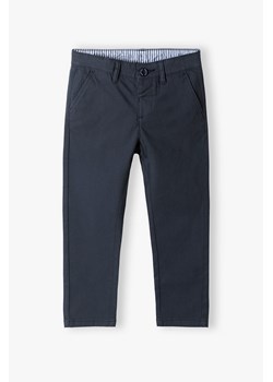 Granatowe spodnie chłopięce chinosy - Max&Mia ze sklepu 5.10.15 w kategorii Spodnie chłopięce - zdjęcie 172109364