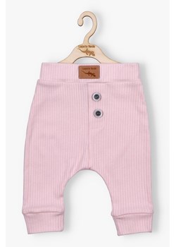 Spodnie niemowlęce z dzianiny prążkowej - brązowe - Lagarto Verde ze sklepu 5.10.15 w kategorii Spodnie i półśpiochy - zdjęcie 172109373