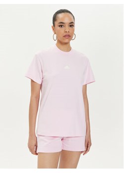 adidas T-Shirt Embroidered IS4288 Różowy Regular Fit ze sklepu MODIVO w kategorii Bluzki damskie - zdjęcie 172113183