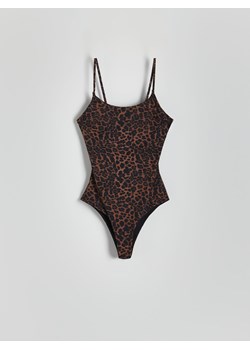 Reserved - Jednoczęściowy strój plażowy - brązowy ze sklepu Reserved w kategorii Stroje kąpielowe - zdjęcie 172113953