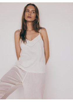 Reserved - Dwuczęściowa piżama - złamana biel ze sklepu Reserved w kategorii Piżamy damskie - zdjęcie 172114002