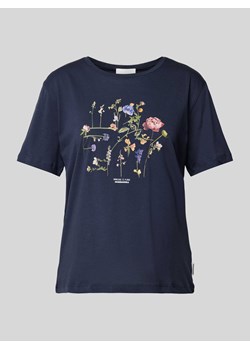 T-shirt z kwiatowym nadrukiem model ‘MAARLA’ ze sklepu Peek&Cloppenburg  w kategorii Bluzki damskie - zdjęcie 172115131