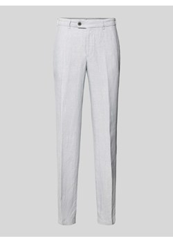 Spodnie do garnituru z lnu model ‘PARMA’ ze sklepu Peek&Cloppenburg  w kategorii Spodnie męskie - zdjęcie 172115150