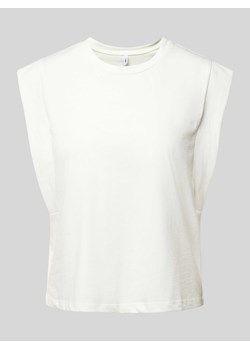 T-shirt z prążkowanym,okrągłym dekoltem model ‘JEN’ ze sklepu Peek&Cloppenburg  w kategorii Bluzki damskie - zdjęcie 172115611