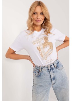 Damski t-shirt biały z aplikacją i napisami ze sklepu 5.10.15 w kategorii Bluzki damskie - zdjęcie 172115830
