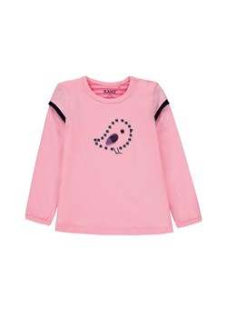 Dziewczęca koszulka z długim rękawem różowa ze sklepu 5.10.15 w kategorii Kaftaniki i bluzki - zdjęcie 172115854