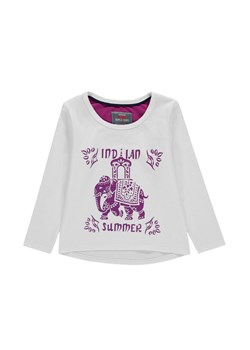 Bluzka dziewczęca z długim rękawem biała słoń ze sklepu 5.10.15 w kategorii Bluzki dziewczęce - zdjęcie 172115870