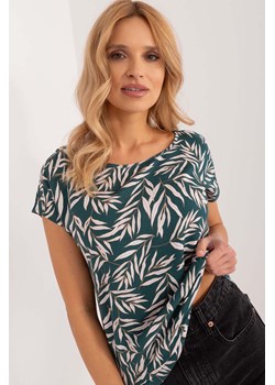 Letnia bluzka damska z nadrukiem ciemno-zielona ze sklepu 5.10.15 w kategorii Bluzki damskie - zdjęcie 172115880