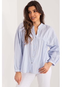 Rozpinana koszula damska z bawełny jasnoniebieska ze sklepu 5.10.15 w kategorii Koszule damskie - zdjęcie 172115893