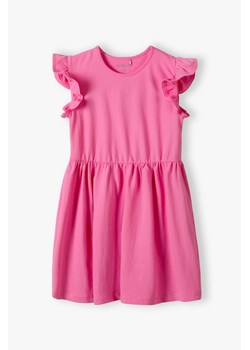 Różowa bawełniana sukienka dziewczęca na lato - 5.10.15. ze sklepu 5.10.15 w kategorii Sukienki dziewczęce - zdjęcie 172115902