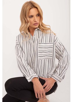 Damska koszula oversize z bawełny ecru ze sklepu 5.10.15 w kategorii Koszule damskie - zdjęcie 172115930