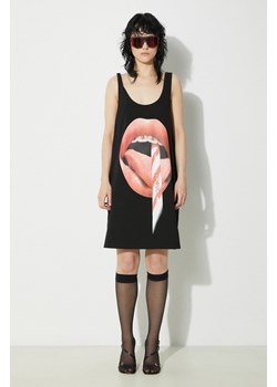 Fiorucci sukienka bawełniana Mouth Print Tank Dress kolor czarny mini oversize W01FPDTA111CO01BK01 ze sklepu PRM w kategorii Sukienki - zdjęcie 172119123