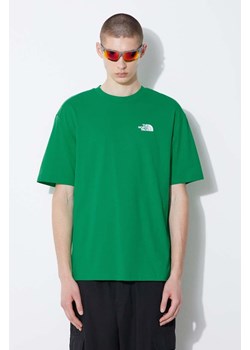 The North Face t-shirt bawełniany Essential męski kolor zielony z aplikacją NF0A87NRPO81 ze sklepu PRM w kategorii T-shirty męskie - zdjęcie 172119203