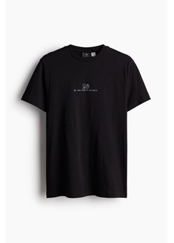 H & M - T-shirt Regular Fit - Czarny ze sklepu H&M w kategorii T-shirty męskie - zdjęcie 172119254
