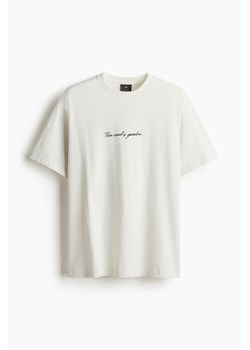 H & M - T-shirt z nadrukiem Loose Fit - Biały ze sklepu H&M w kategorii Bluzki damskie - zdjęcie 172119281