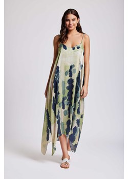 Sukienka maxi Gemma Iconique zielona IC24-138 ze sklepu piubiu_pl w kategorii Odzież plażowa - zdjęcie 172120041