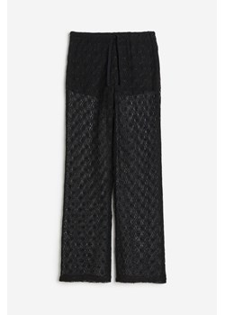 H & M - Dzianinowe spodnie bez zapięcia - Czarny ze sklepu H&M w kategorii Spodnie damskie - zdjęcie 172120223