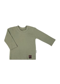 Bluzka chłopięca bawełniana z długim rękawem w kolorze zielonym ze sklepu 5.10.15 w kategorii T-shirty chłopięce - zdjęcie 172122071