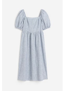 H & M - Sukienka z domieszką lnu - Niebieski ze sklepu H&M w kategorii Sukienki - zdjęcie 172122480