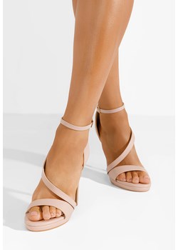 Cieliste sandały na szpilce Ribera ze sklepu Zapatos w kategorii Sandały damskie - zdjęcie 172124684
