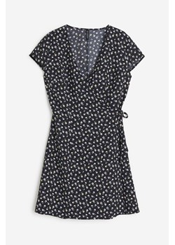 H & M - Kopertowa sukienka z krepy - Czarny ze sklepu H&M w kategorii Sukienki - zdjęcie 172126144