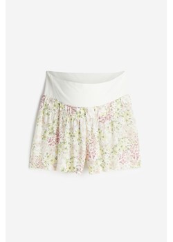 H & M - MAMA Szorty bez zapięcia - Biały ze sklepu H&M w kategorii Spodenki ciążowe - zdjęcie 172126174