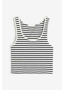 H & M - Krótki top bez rękawów - Biały ze sklepu H&M w kategorii Bluzki damskie - zdjęcie 172126292