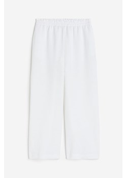 H & M - Spodnie 7/8 z domieszką lnu - Biały ze sklepu H&M w kategorii Spodnie damskie - zdjęcie 172126304