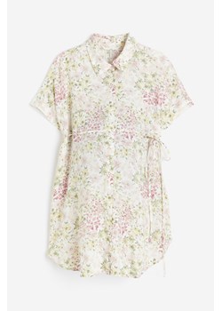H & M - MAMA Bluzka z wiązanym paskiem - Biały ze sklepu H&M w kategorii Bluzki ciążowe - zdjęcie 172126324