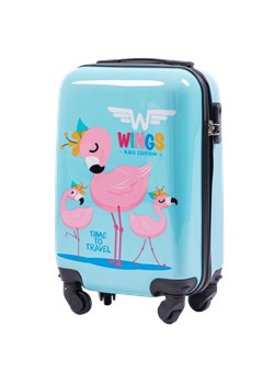 Walizka kabinowa twarda Wings Jay Flamingo 18" ze sklepu WINGS w kategorii Torby i walizki dziecięce - zdjęcie 172127954