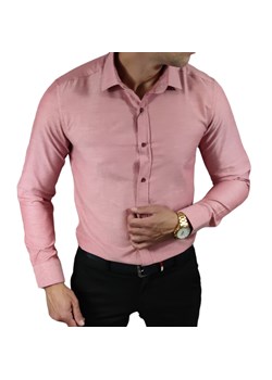 Koszula casualowa slim fit  oxford łososiowa ESP04  DM ze sklepu Moda Męska w kategorii Koszule męskie - zdjęcie 172129790
