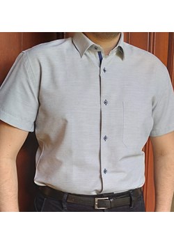 Bodara koszula męska a'la lniana krótki rękaw  SLIM-FIT ze sklepu ATELIER-ONLINE w kategorii Koszule męskie - zdjęcie 172130874