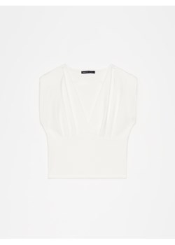 Mohito - Biała bluzka z marszczeniem - biały ze sklepu Mohito w kategorii Bluzki damskie - zdjęcie 172131440