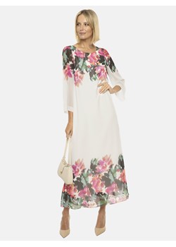 Biała zwiewna sukienka w kwiaty Potis & Verso Noelia ze sklepu Eye For Fashion w kategorii Sukienki - zdjęcie 172133681